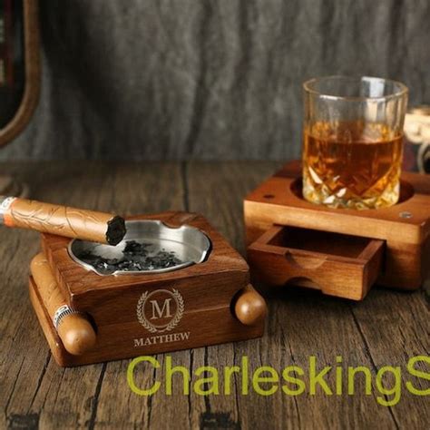 Whiskey Glass Cigar Holder Etsy