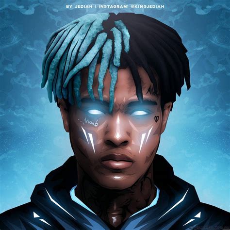 Download Blue Green Eyes Xxxtentacion Cartoon Wallpaper | Wallpapers.com