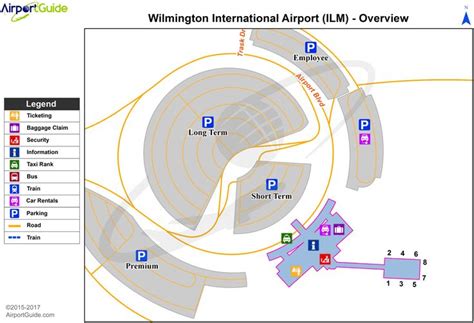 Wilmington - Wilmington International (ILM) Airport Terminal Map ...