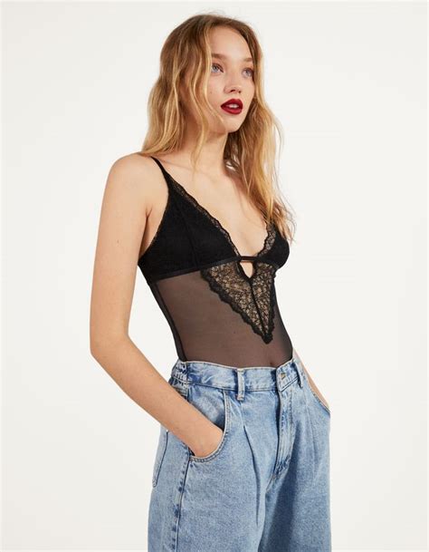 Venta Body Bershka Encaje En Stock