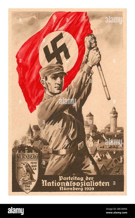 Archive Vintage 1929 Propagande Nazie Swastika Agitant National