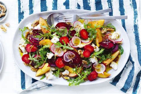 Beetroot Peach And Walnut Salad Recipe