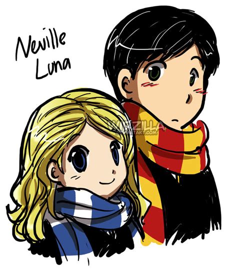 Harry Potter Neville And Luna By Widzilla On Deviantart