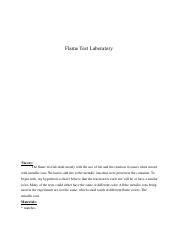 flame test lab report.pdf - Flame Test Laboratory Theory: The flame ...