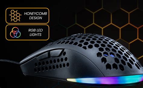 Cosmic Byte Orcus Rgb Honeycomb Gaming Mouse With Software Ultra