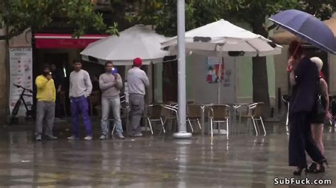 Blonde Spinner Humiliated In Public