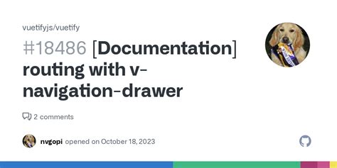 Documentation Routing With V Navigation Drawer Issue 18486