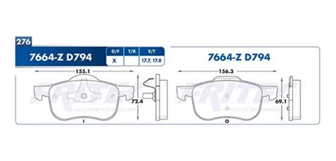 Balatas Delanteras Megane Fritec 2009 2010 1 6l Renault