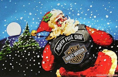 Harley Davidson Christmas Pictures Santa Motorcycle Biker