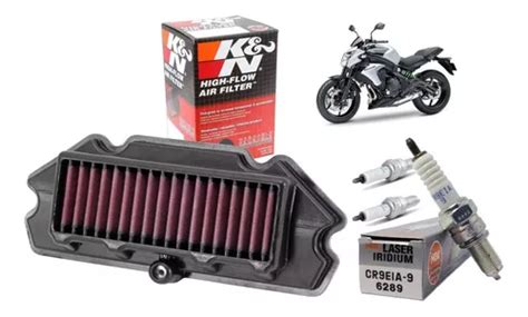 Kit Filtro Ar Kn Vela Ngk Kawasaki Er6n Er6 Er 6 Parcelamento Sem Juros