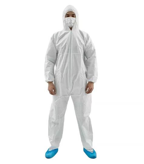 Type 5 6 White Color Waterproof Disposable Coveralls Clothing Safety