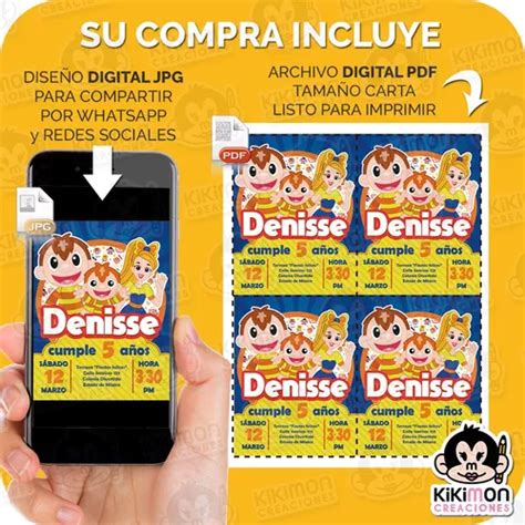 Invitacion Digital Bely Y Beto Fiesta Infantil Cumplea Os En Venta En