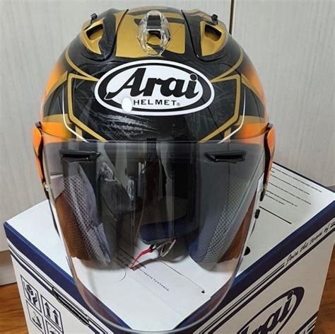 Arai Vz Ram Samurai Gold Motorcycles Motorcycle Apparel On Carousell