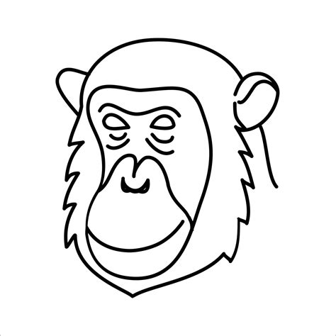 Diseño de icono de chimpancé animal vector clip art ilustración