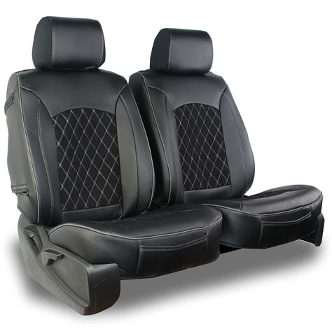 Semi Custom Leatherette Suede Diamond Seat Covers Premium Quality