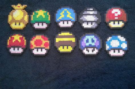 Mario Mushroom Perler Bead Pattern Printable Templates Free