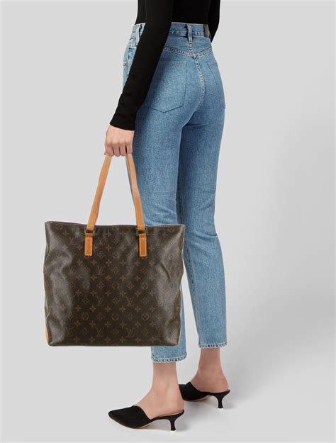 Louis Vuitton Vintage Monogram Cabas Mezzo Brown Totes Handbags Lou429947 The Realreal