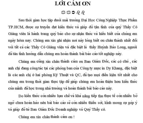 Lời Cảm Ơn Trong Báo Cáo Bí Quyết Gây Ấn Tượng