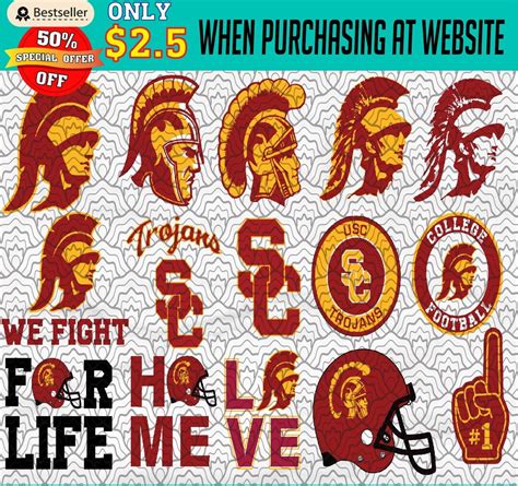 U S C Trojans Team Bundle Svg U S C Trojans Svg N C A A Etsy