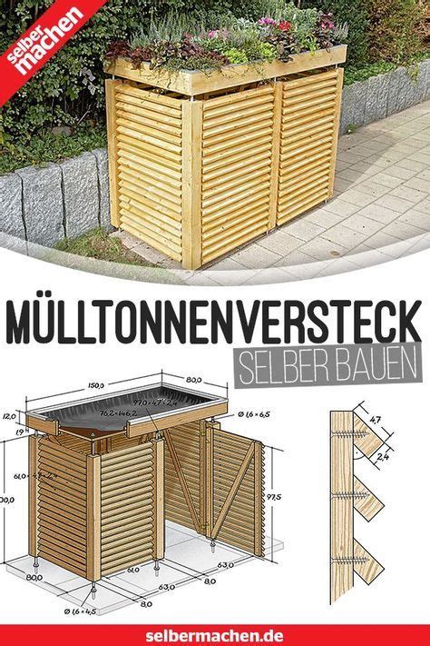 Mülltonnenbox selber bauen in 8 Schritten mit Gratis Anleitung und