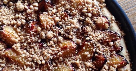 Pflaumenkuchen German Damson Plum Tart With Crumble Topping Recipe By