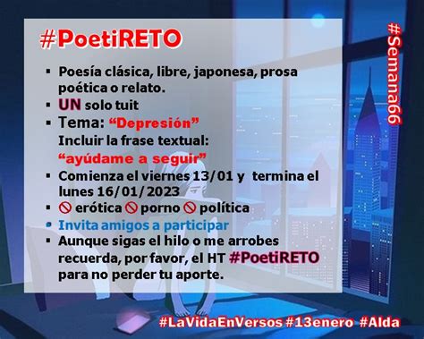 Alda Aldan Lisis On Twitter Llega El Poetireto Semana En