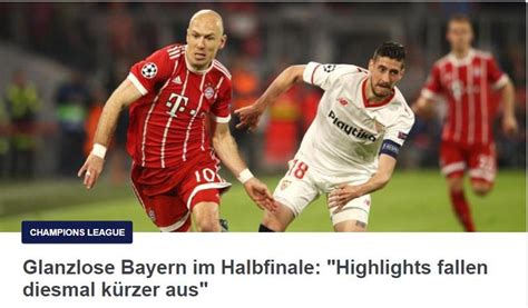 Pressestimmen Zum Spiel Des Fc Bayern Glanzlose Bayern Im Halbfinale