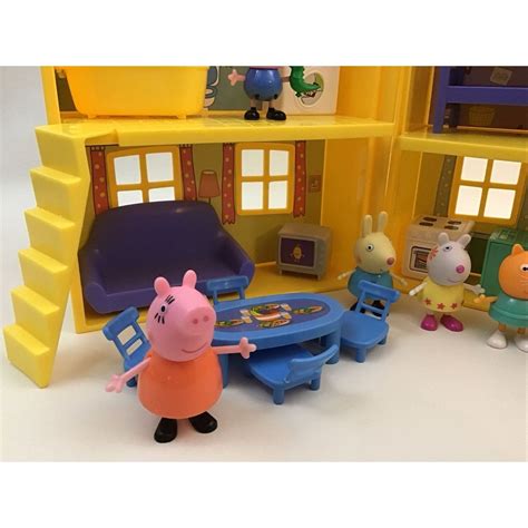 Peppa Pig Deluxe House Playset Pieces 25pc Lot Dollhouse Furniture Toy ...