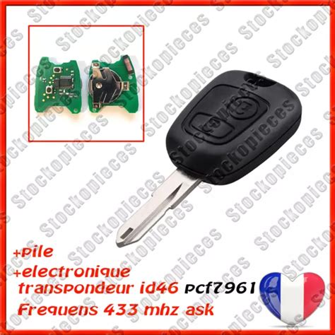 CLE VIERGE AVEC ELECTRONIQUE COMPATIBLE PEUGEOT 206 206CC à programmer