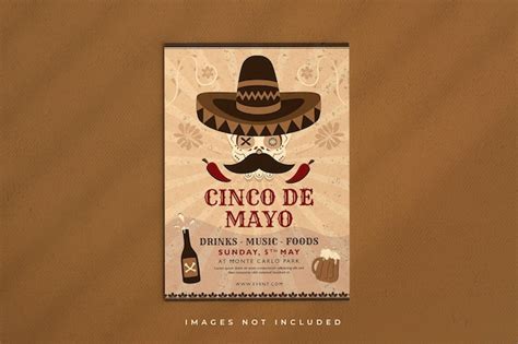 Folheto Cinco De Mayo Vetor Premium