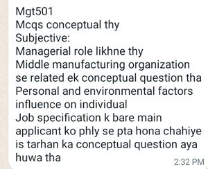 MGT501 Short Notes FROM LEC 1 TO 22 Shared BY Parishy MGT501 SHORT