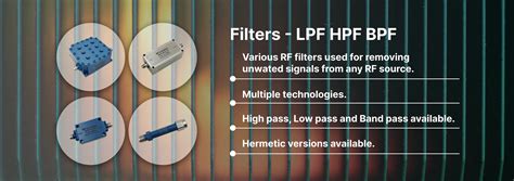 Filters Lpf Hpf Bpf Rf Lambda