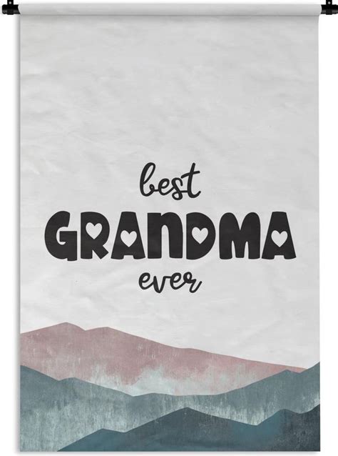 Wandkleed Wanddoek Best Grandma Ever Spreuken Oma Quotes