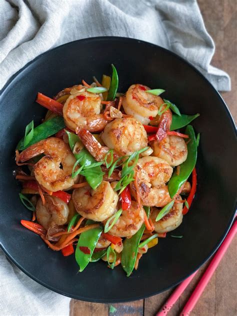 Sweet And Spicy Shrimp Stir Fry Cookin With Mima