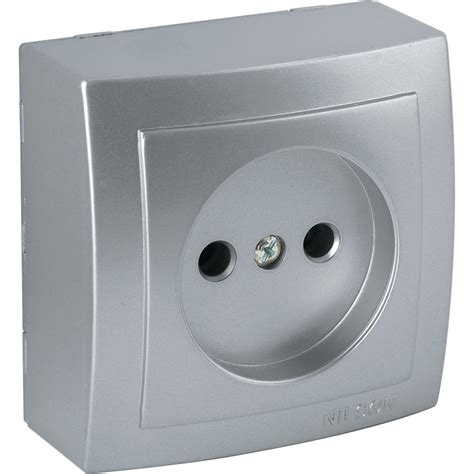 Розетка NILSON 1ОП серебро Themis metallic 26131015 - выгодная цена ...