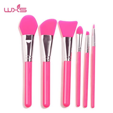 6pcs Soft Silicone Makeup Brush Facial Mask Foundation Eyeshadow Eyebrow Silicone Brush Makeup