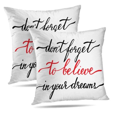 Lalilo Throw Pillow Covers Inspirational Quote Lettering Dreams Cushion