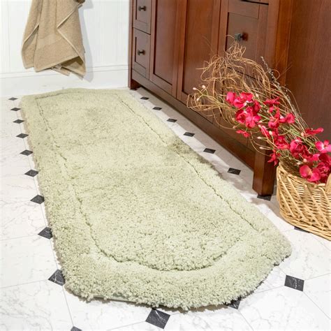 Chesapeake Paradise 3pc Memory Foam Sage Bath Rug Set 22x60 And 21x34