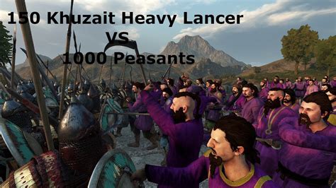 150 Khuzait Heavy Lancer VS 1000 Peasants Mount Blade II Bridge