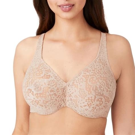 Wacoal Nude Halo Lace Unlined Underwire Bra 34D Gem