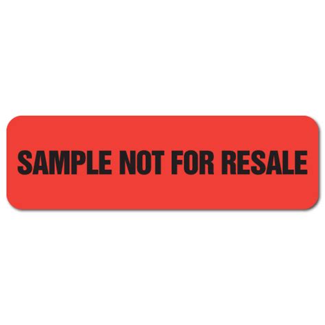 Sample Not For Sale Oval Stickers