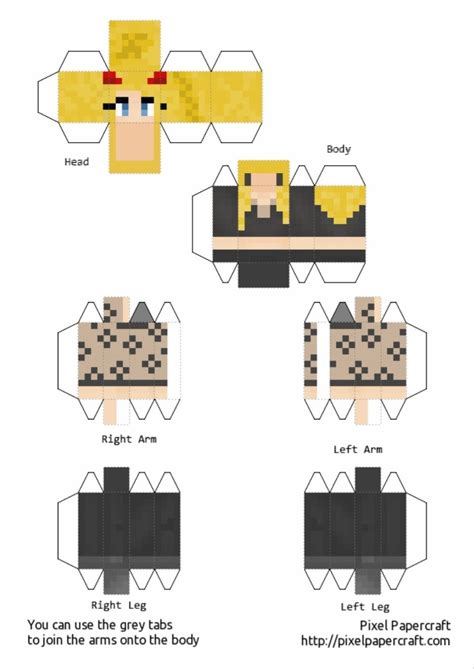 Origami Minecraft Character Paper Crafting Instructions