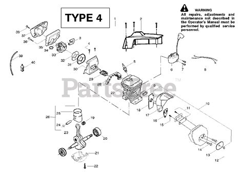 Poulan Pro Pp 295 Poulan Pro Chainsaw Type 4 Engine Assembly Type 4 Parts Lookup With