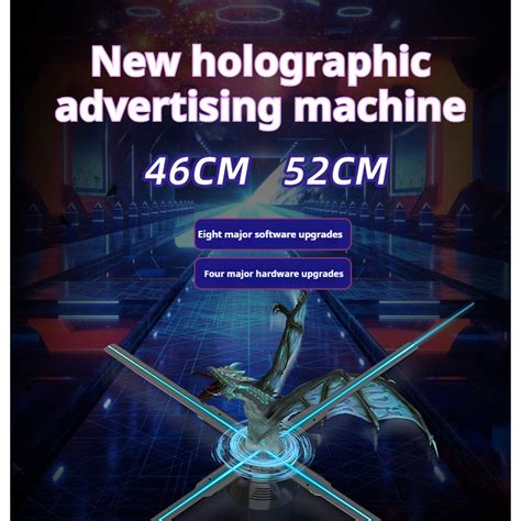 Vertical Nude Eye 3d Holographic Projection Fan Advertising Machine Suspended Air Imaging Three
