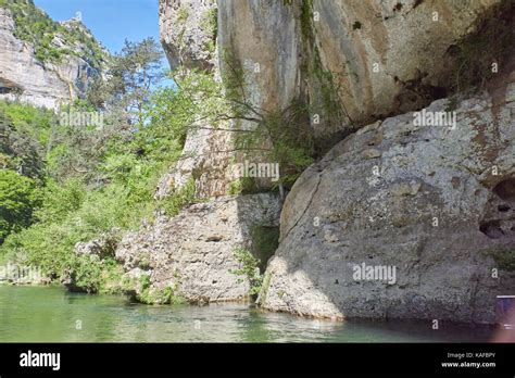 Gorges du Tarn on a boat Stock Photo - Alamy