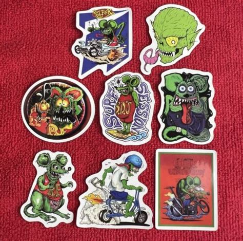 Rat Fink Mouse Ed Big Daddy Roth Hot Rod Art Vinyl Decal Stickers Car Truck EBay