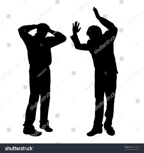 Vector Silhouette People Who Were Arguing Stock Vector (Royalty Free) 364633928