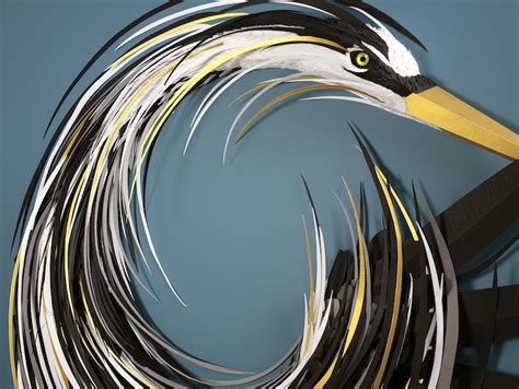 Numerous Strips of Colorful Paper Capture the Energy of Birds in Motion ...