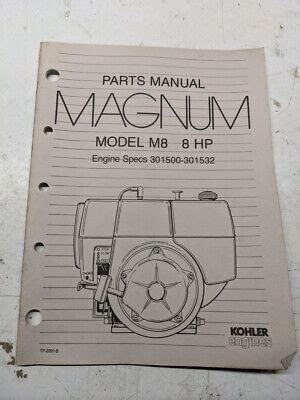 Kohler Engines Magnum M Hp Tp B Parts Book