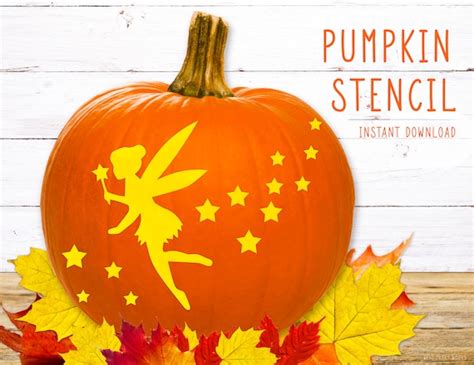 Printable Tinkerbell Pumpkin Stencils